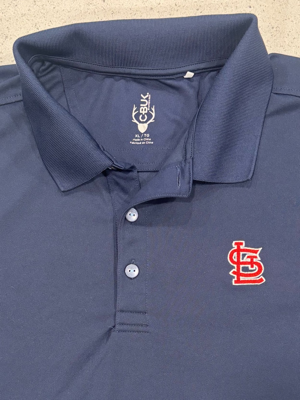 Cutter & Buck Men’s Navy St. Louis Cardinals Embroidered Polo Shirt - Men's XL